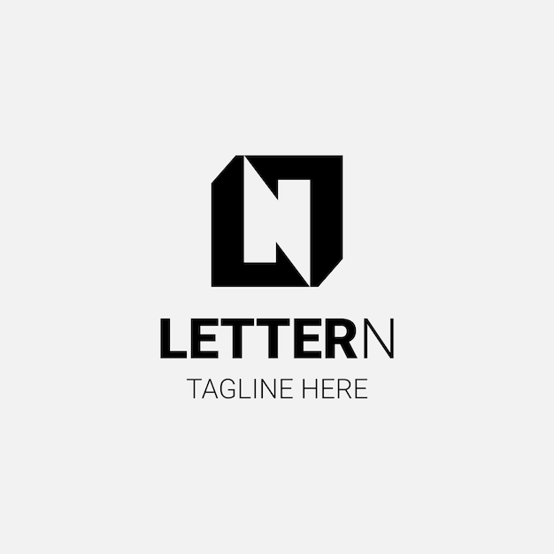 Simple and modern letter n logo design template elements