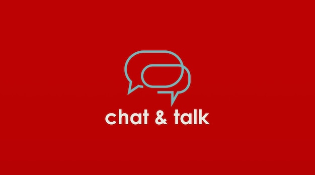 Simple and modern logo design concept of chat and talk logo vector