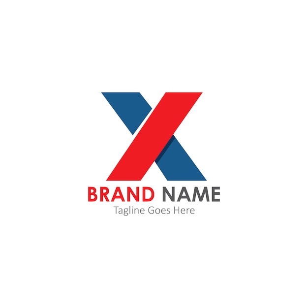 Logo semplice e moderno della lettera x