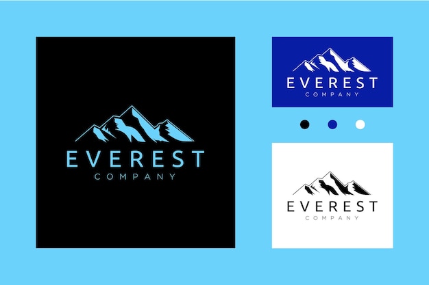 Vector simple modern mountain icon logo design vector inspiration