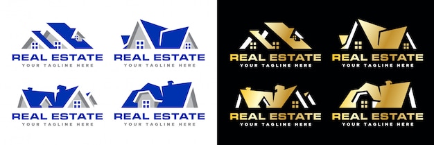 simple modern real estate logo pack