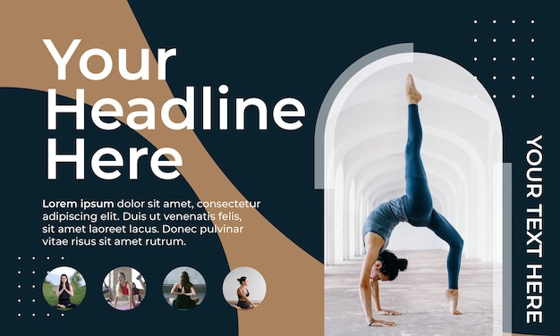 Simple modern template flyer yoga