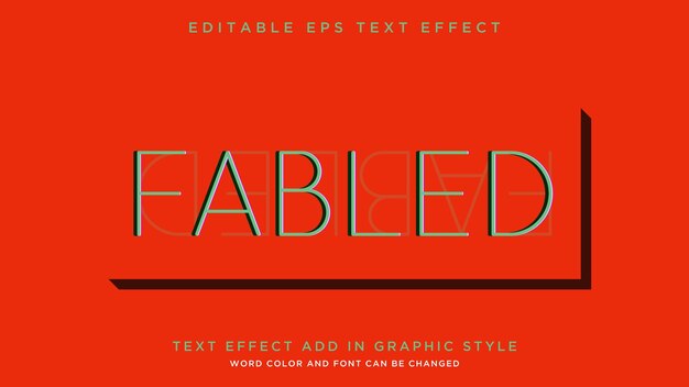 Simple and modern text effect style vector