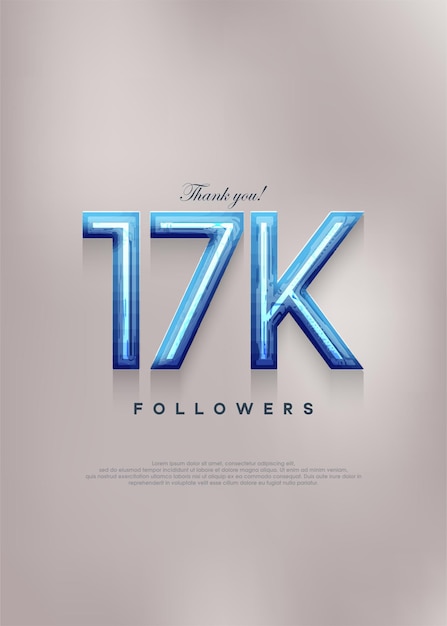 Simple and modern thank you 17k followers