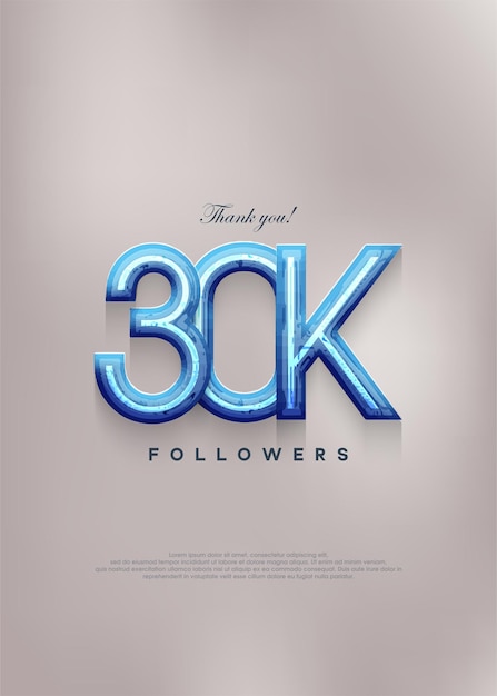 Simple and modern thank you 30k followers