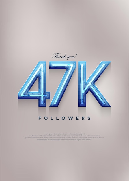 Simple and modern thank you 47k followers