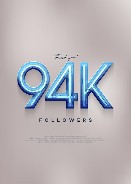Simple and modern thank you 94k followers