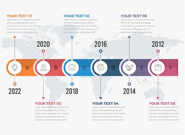 Infografica moderna semplice della sequenza temporale