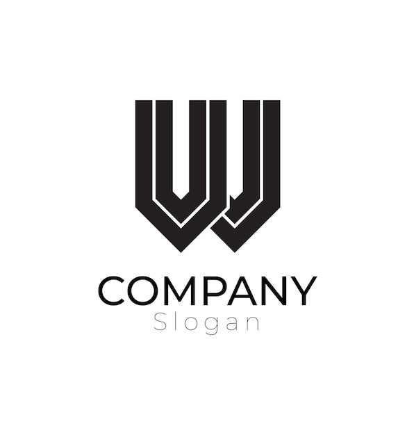 Vector simple and modern w logo