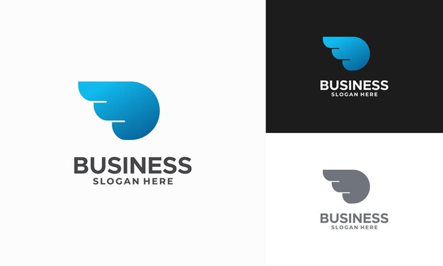 Simple Modern Wing logo designs concept vector fly logo icon