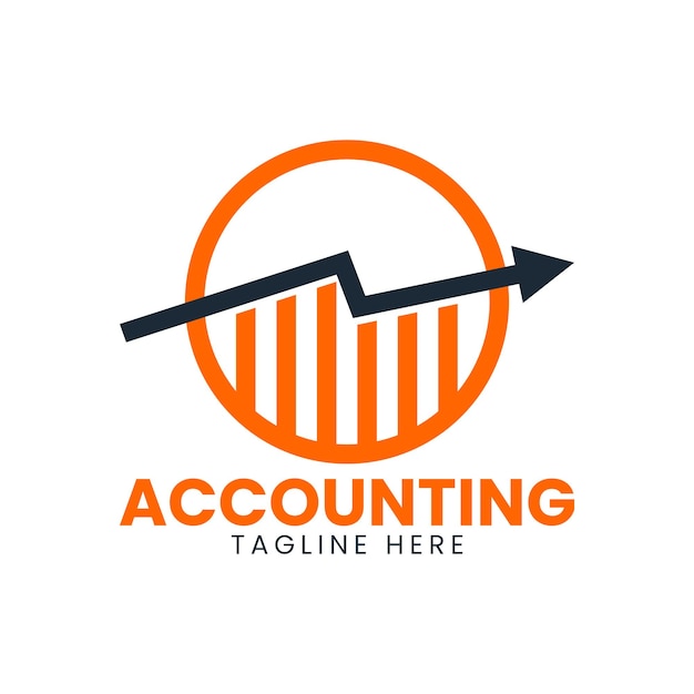 simple modrn finance or accounting logo