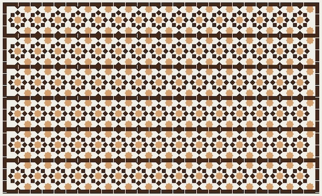 Simple Moroccan Tile Mosaic Pattern Background