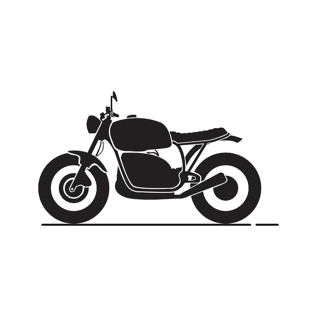 Vector simple motorcycle silhouette