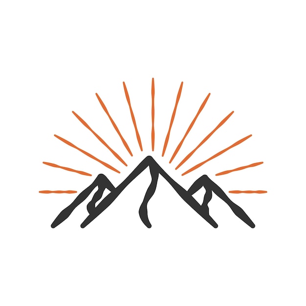 simple mountain logo design