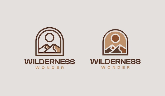 Simple Mountain Logo Universal creative premium symbol Vector sign icon logo template Vector illustration