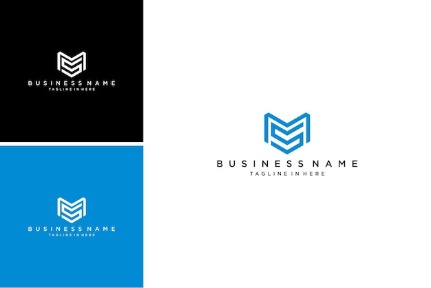 Semplice logo ms design.monogramma logotipo vettoriale lettera sm