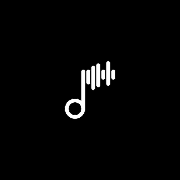 Simple Music Logo Design Concept Vector