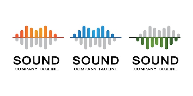 Simple music sound logo vector icon