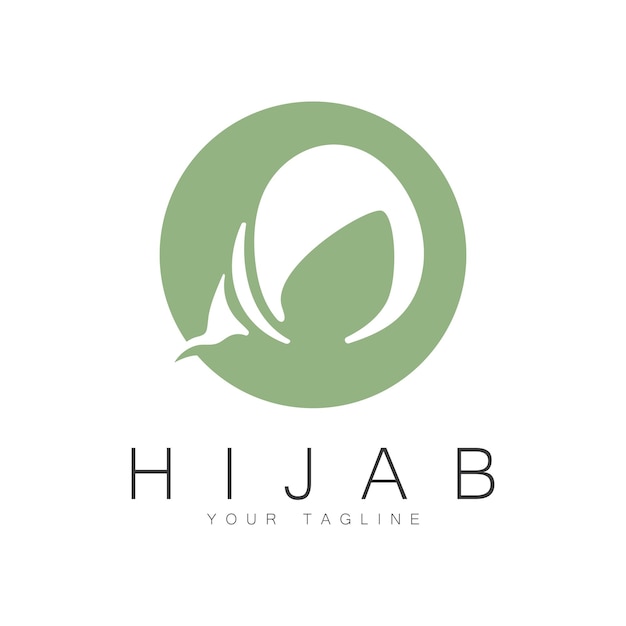 simple Muslimah hijab logo template vector illustration designvector