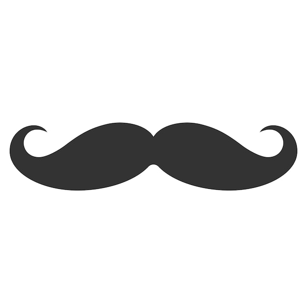 Vector simple mustache icon