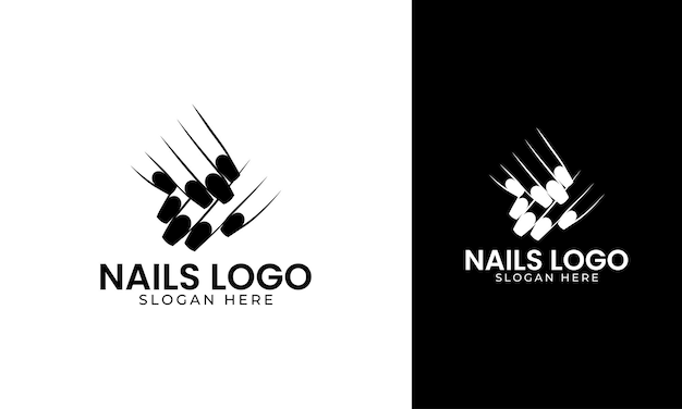 Simple nails logo design