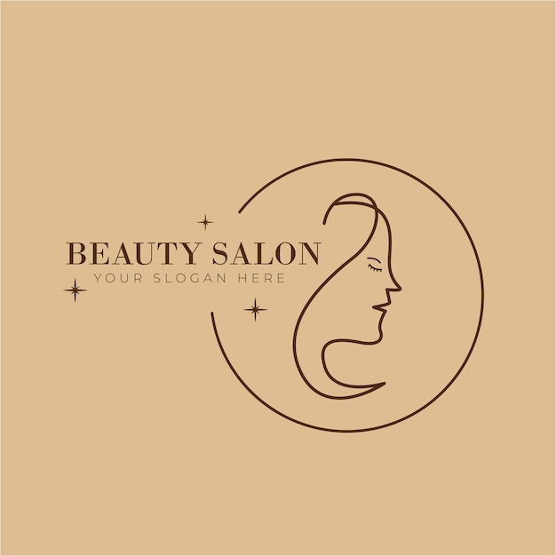 Simple natural female logo for beauty care salon