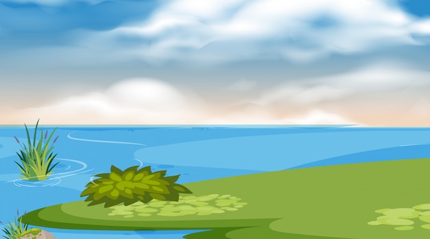 Vector a simple nature landscape