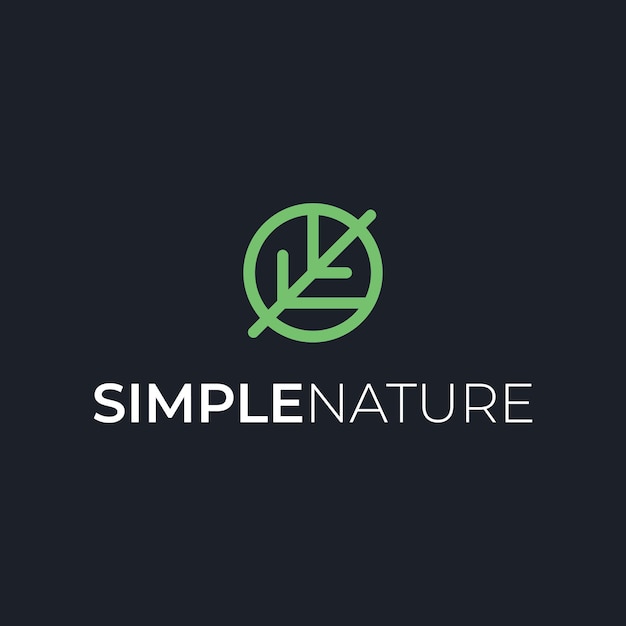 Simple nature leaf logo design