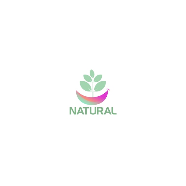 Simple nature leaf logo template.