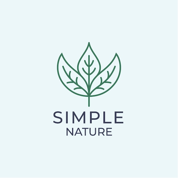 Semplice logo foglia natura