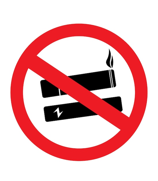 Vector simple no smoking icon image used for banners or stickers