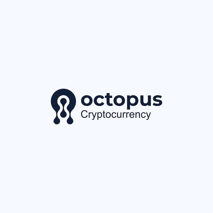 Vector simple octopus logo line art, logo can be used for crypto business