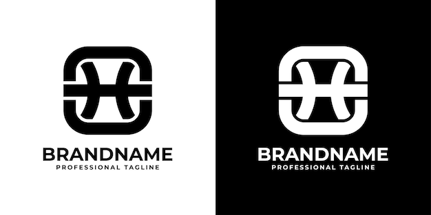 Simple OH or HO Monogram Logo suitable for any business with OH or HO initial