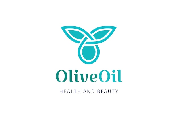 Vettore semplice logo dell'olio d'oliva