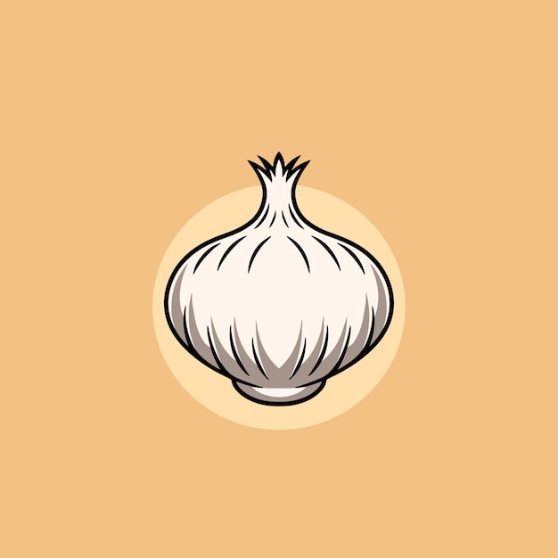 Vector simple onion icon cartoon illustration