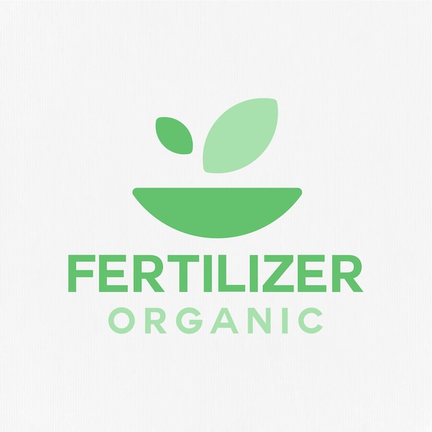 Simple organic fertilizer logo design