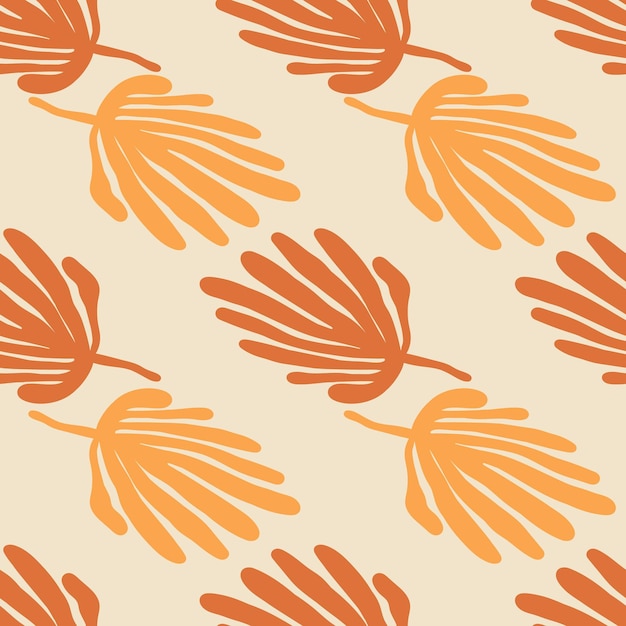 Simple organic shape seamless pattern Tropical leaves background Matisse inspired decoration wallpaper Floral backdrop Design for fabric textile print surface wrapping cover