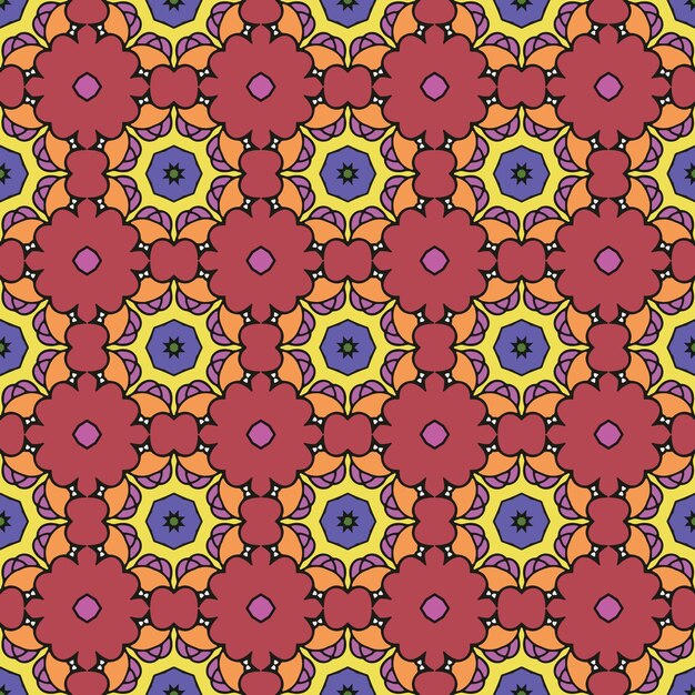 Simple ornament beautiful background with geometric elements with ethnic mandala ornament