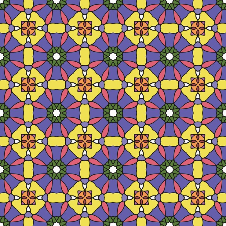 Vector simple ornament beautiful background with geometric elements with ethnic mandala ornament