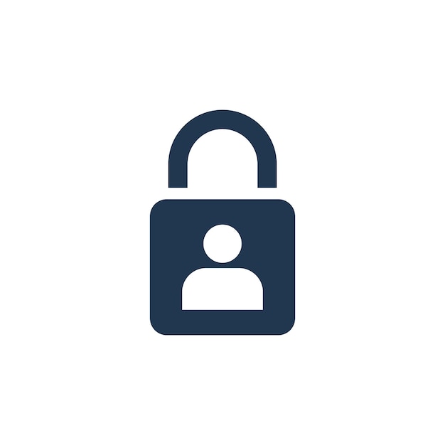 Simple Padlock Icon Vector Template