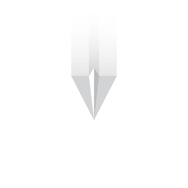 Simple paper airplane logo icon in white color vector isolated