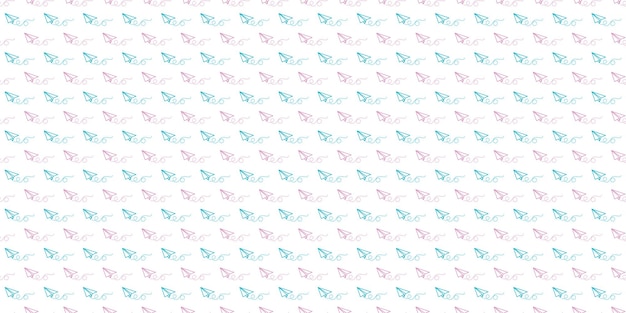 Vector simple paper plane seamless repeat pattern vector background