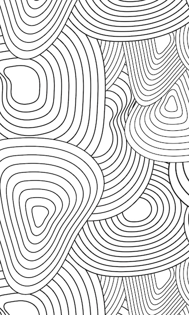 Vector simple pattern background irregular curved abstract lines