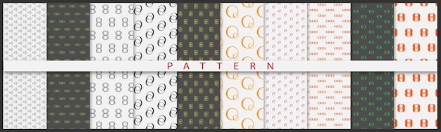 Элементы Simple Pattern из нового набора красочных минимальных геометрических узоров Premium векторы