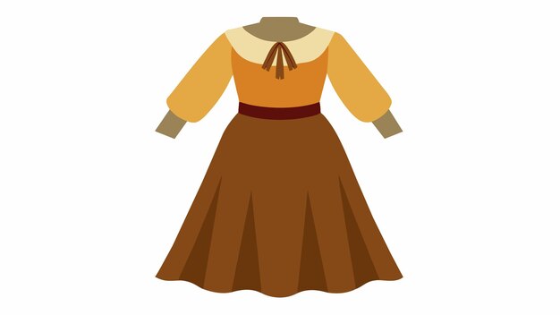 Vector a simple peasant blouse and skirt in earth tones perfect for a colonialera farmer or pioneer woman