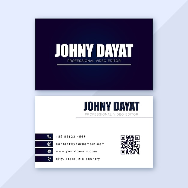 Vector simple personal business card