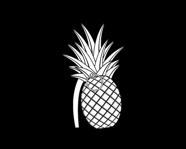 Granata all'ananas semplice con colore bianco