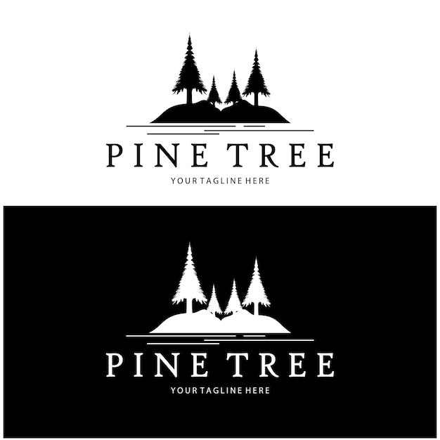 simple pinecone logo pine tree designfor businessbadgeemblempine plantationpine wood industry