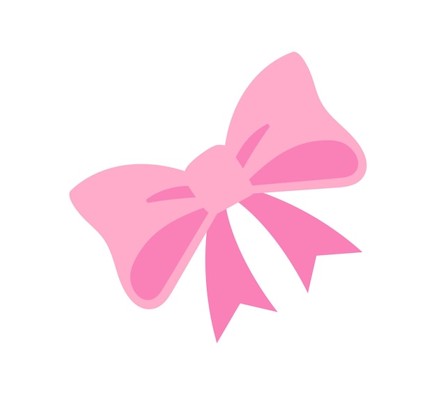Vector simple pink bow