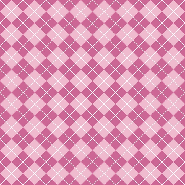 Simple Pink Seamless Argyle Square Pattern